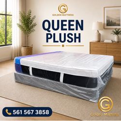 Queen Plush Pillow Top Bed Set $239 | Mattress and Box