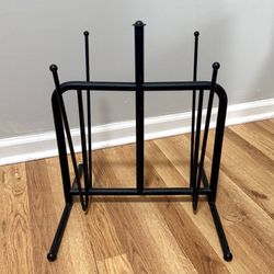 Atomic Mid Century Look Iron Magazine Holder Record Stand Boot Rack