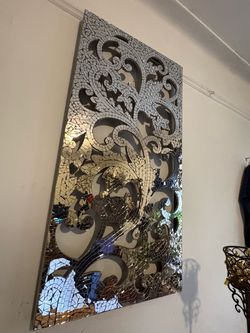 Large Mosaic Mirror Wall Art Panel 47x 23