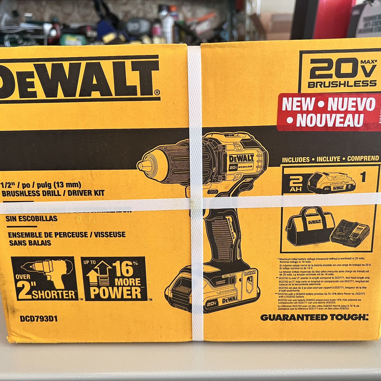 DEWALT 20-volt Max Brushless Drill (1-Battery Included, Charger Included and Soft Bag included)