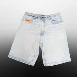 Emprye Ultra Loose Fit Jean Shorts (Size 34)