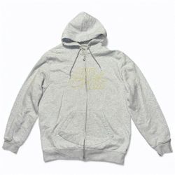 Vintage Nike Gray Full-Zip Hoodie with Yellow Logo Sz XL 