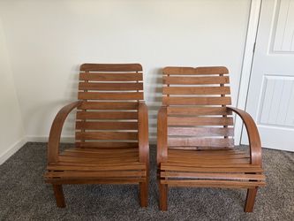 Pair of Black Walnut Lounge Chairs