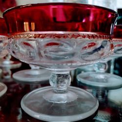 Set 8 Vintage Ruby Colony Sorbet Bowls