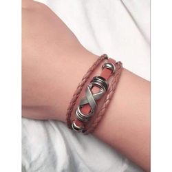 Brown leather bracelet