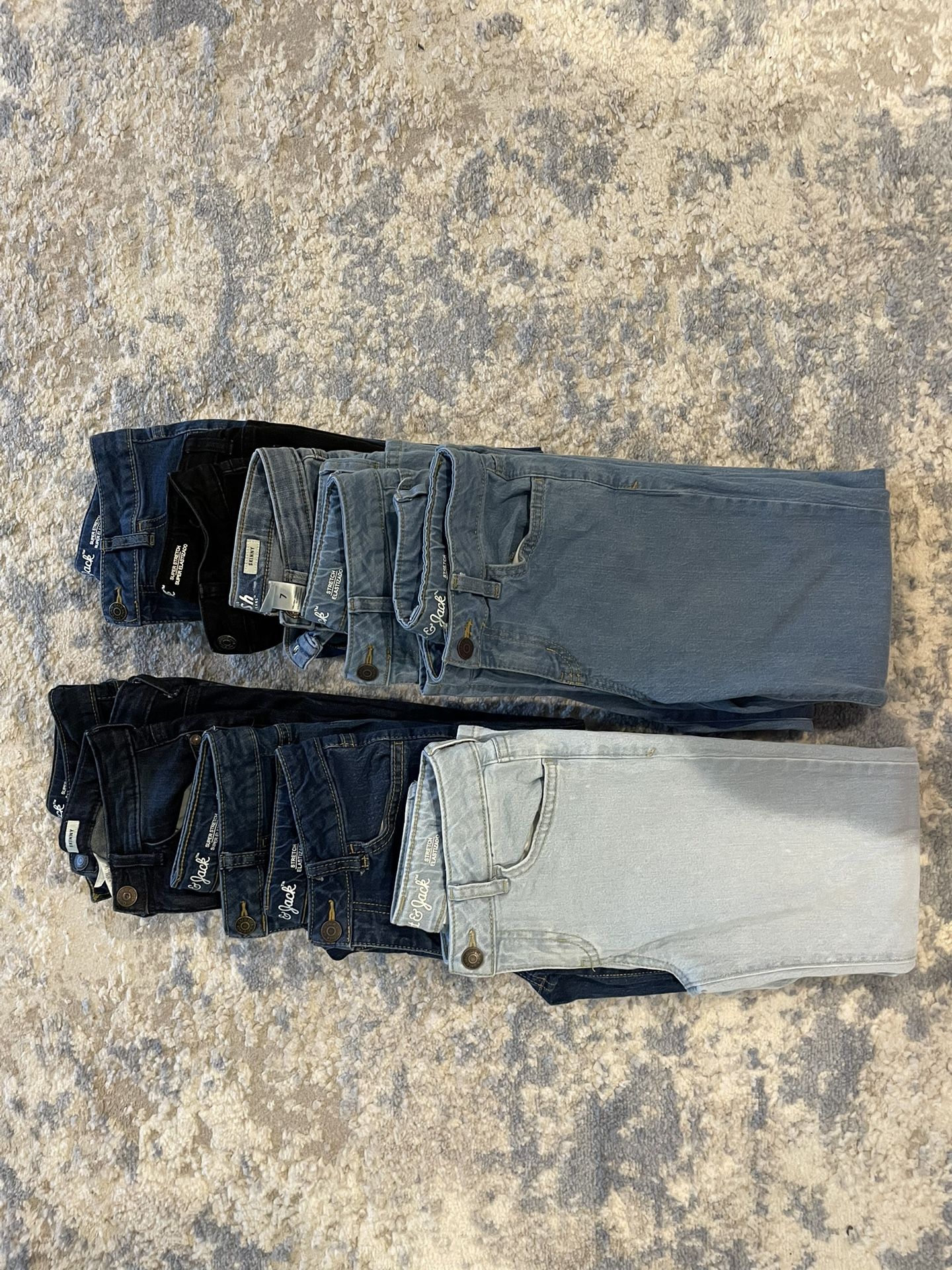 10 Pair Girls Jeans (Sizes 7 & 8) $45