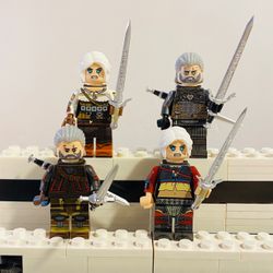 The Witcher Geralt Ciri 4pc Video Game Show Minifigures LEGO Compatible Set