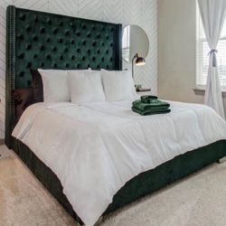 NEW QUEEN AND KING SIZE 6ft TALL BED WITH MATTRESS AND BOXSPRING INCLUDING FREE DELIVERY- BEDROOM FURNITURE SECTIONAL SOFA AND MORE 