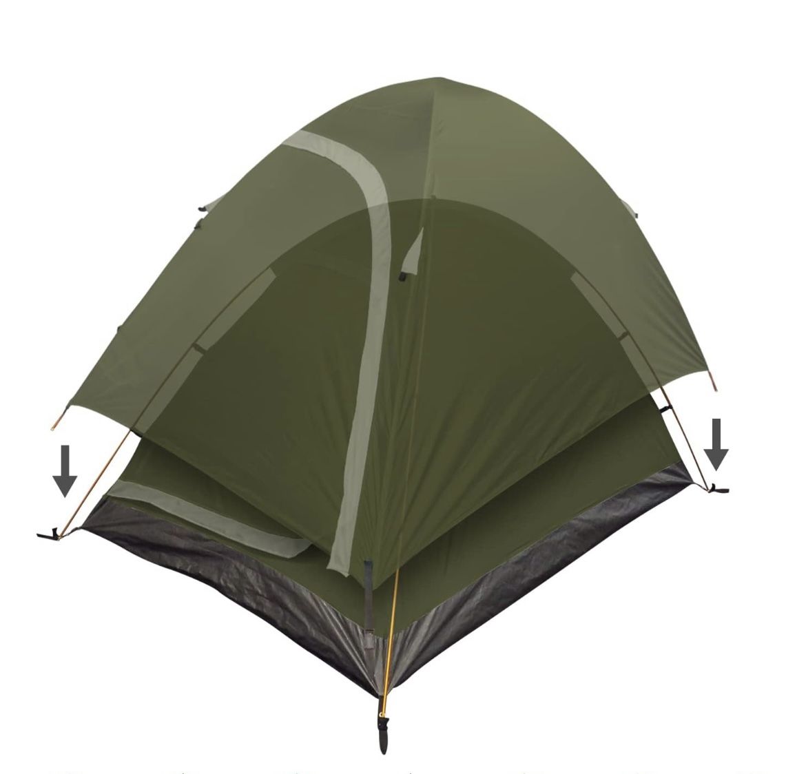 Olive Garden REVALCAMP Two Person Tent - Waterproof & Windproof 4 Season Tents for Camping, Backpacking & Hiking - Durable & Easy to Set-