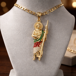 San Judas/St. Jude 20 “Gold Plated/ Oro Laminado High Quality/Alta Calidad