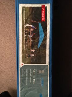 Embark blue 10 ft. x 10 ft. Slant Wall Canopy in carrying bag with wheels