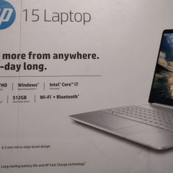 NEW OPEN BOX HP Laptop 15.6" With Intel i7 Chip