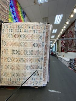 5x7 Area Rugs Carpet Rugs Transitional Design Thick Colors Rust Beige Blue