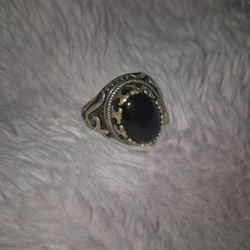Silver 925 Onyx Ring for Men