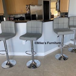 New Adjustable Bar Stools (4 Colors Available ) Black White Gray Red