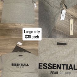 Essentials T Shirt Dark Oatmeal Brand New