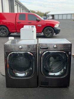 Lg electric stackable washer and dryer set