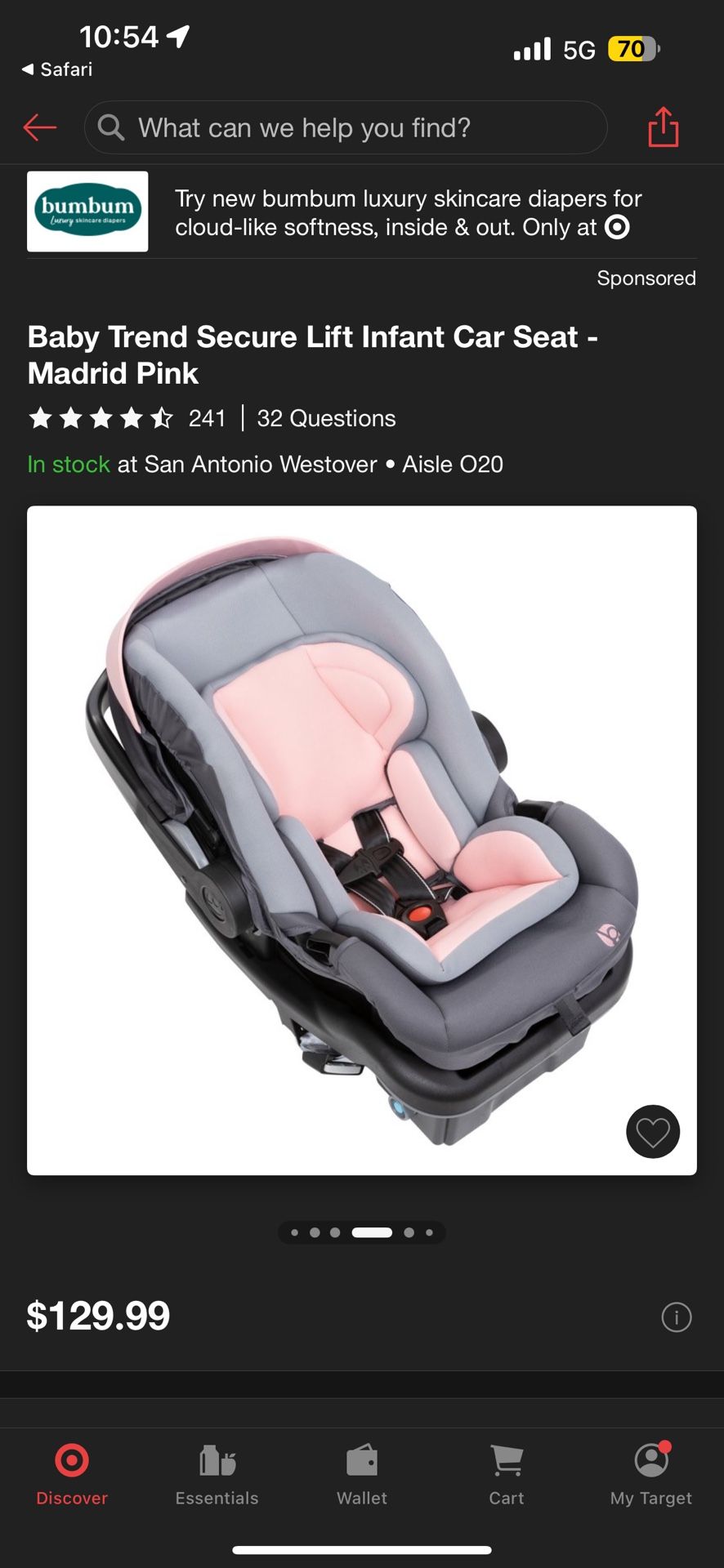 Newborn Car Seat Baby Trend Secure-Lift Infant Car Seat - Madrid Pink With  PRO Side Grip Baby Trend Secure-Lift Car Seat Madrid Pink