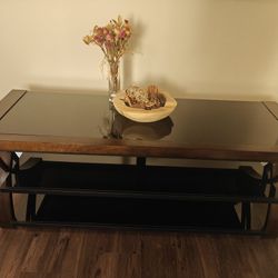 Wood And Glass TV Stand
