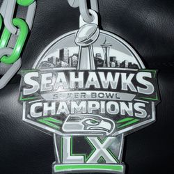 Seattle Seahawks Football superbowl Inspired Round Hype Chain Custom 3D Printed Fan Art Pendant w/ 42” Chain