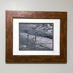 Signed And Framed Limited Edition 6/50 Photograph Of People At A Beach 2008