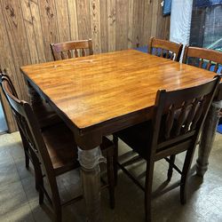 7 pc. Counter Height Butterfly Dining Table Set