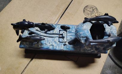 Late 1930s Dolphins At Play Mechanical Piggy Bank