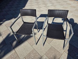2 wicker chairs