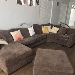 Large Brown Macys Sectional 