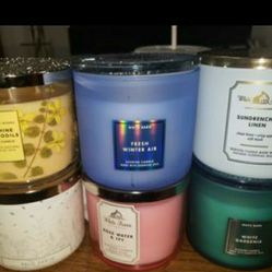 Bath And BODY WORKS AND WHITE BARN CANDLES ALL NEW