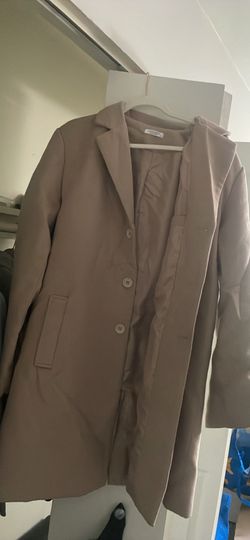 Beige trench coat