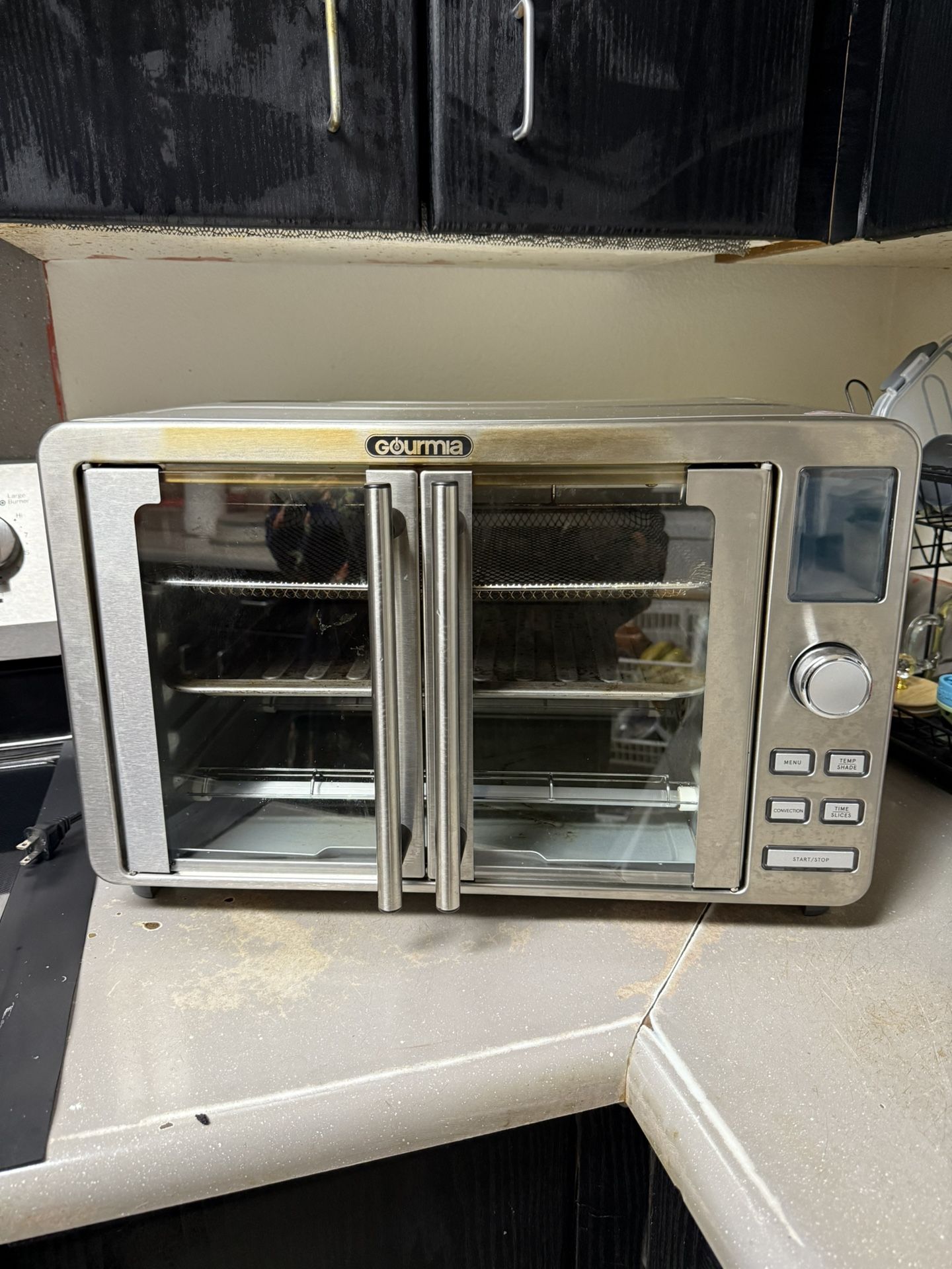 Gourmia French Door Digital Air Fryer Toaster Oven – 9-Slice, 14 Functions, Like New!