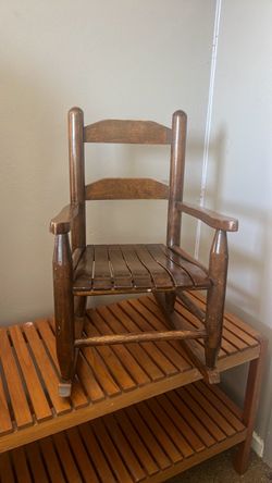 Vintage Wooden Children's Rocking Chair