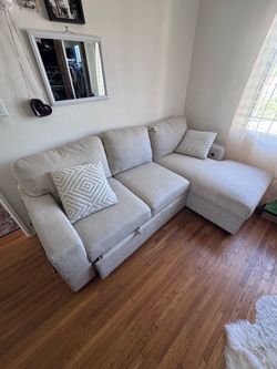 Sofa w/ storage and fold out bed