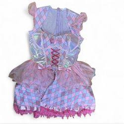 Cotton candy Pink Glitter clown costume Dress With Props women’s size small