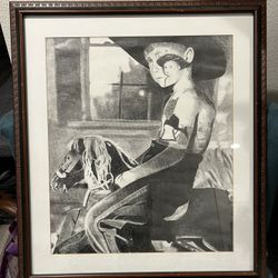 Cowboy Horse Hand Drawn Art!