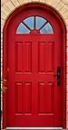 Red Wooden Front Door with Arched 🆓 estimate