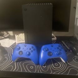 Xbox X With Two Controllers