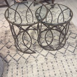 Two Glass Coffee Tables