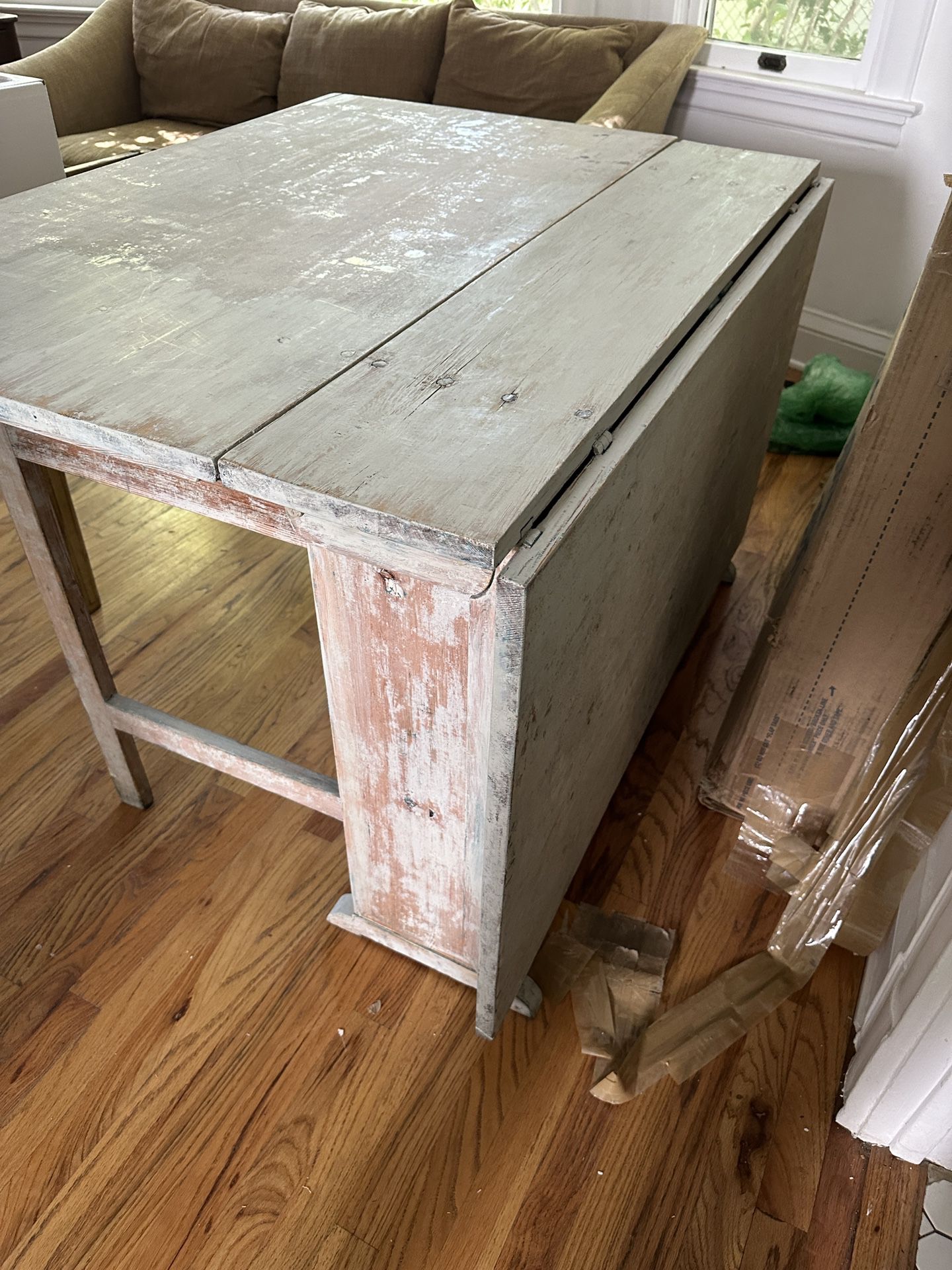 Swedish Dining Table, Antique Distressed