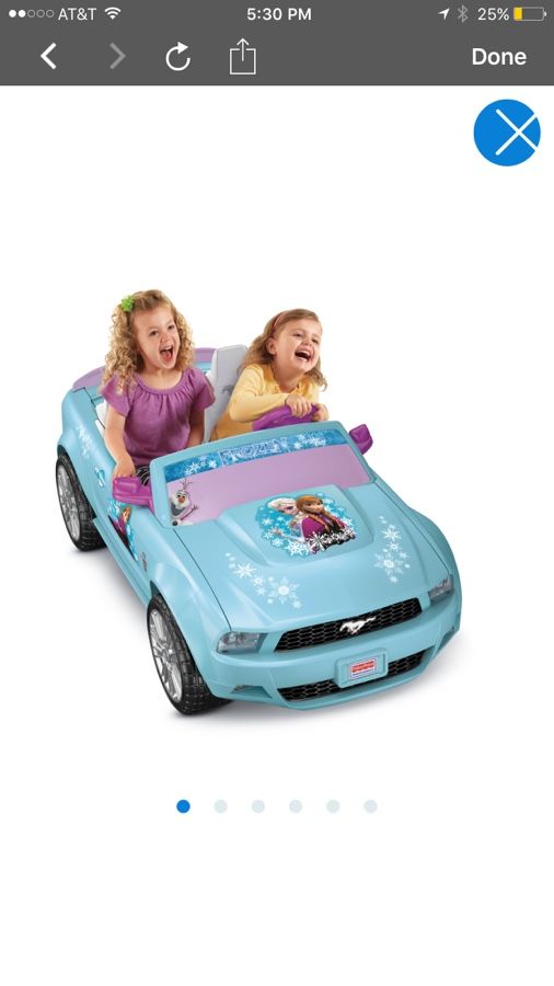 Power Wheels Disney Frozen Ford Mustang.