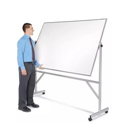 Magnetic Steel Mobile Dry Erase Board - 6 x 4'