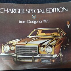 Vintage 1975 Dodge Charger Special Edition dealer sales brochure, Mopar