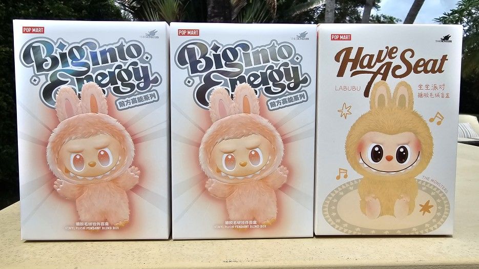 FROM POPMART + RECEIPT | Labubu Big Into Energy + Have A Seat Serenity, Hope, Baba