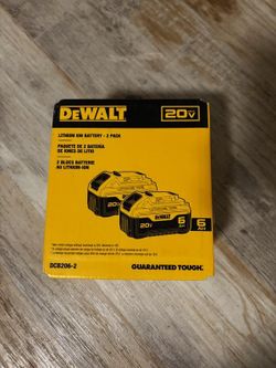 DEWALT 20V Max 6Ah Lithium Ion Battery 2-Pack