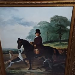 Oil Print Painting Repo Man On Horse, By Henry Knights.