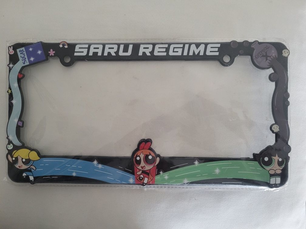 Saru Regime Power Girls License Plate Frame