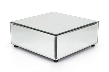 Mirrored Glass Riser Stand 12x12x4 Silver Centerpiece Display OR BETTER OFFER