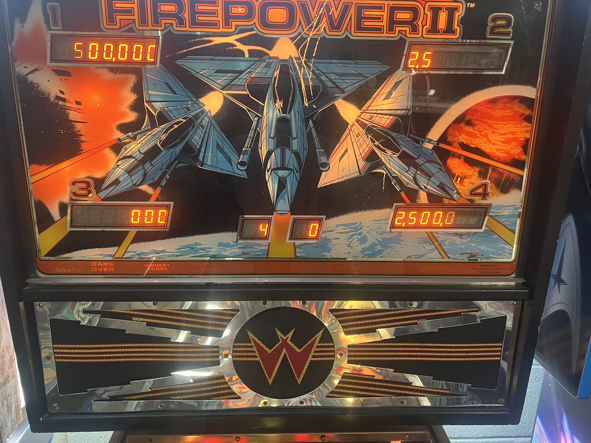 Firepower 2 Pinball Machine (Williams 1983) for Sale in Fallbrook, CA