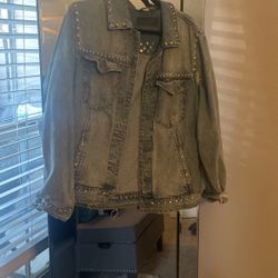 BLANK NYC Studded Jean Jacket 